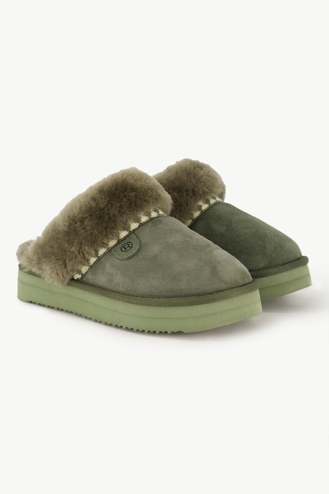 Rohde Hausschuhe, Veloursleder, Lammfellfutter
