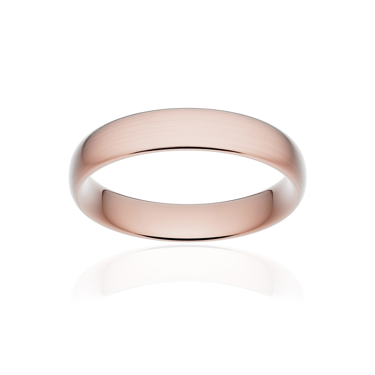 Alliance or 375 rose brossé ruban confort 4,5mm