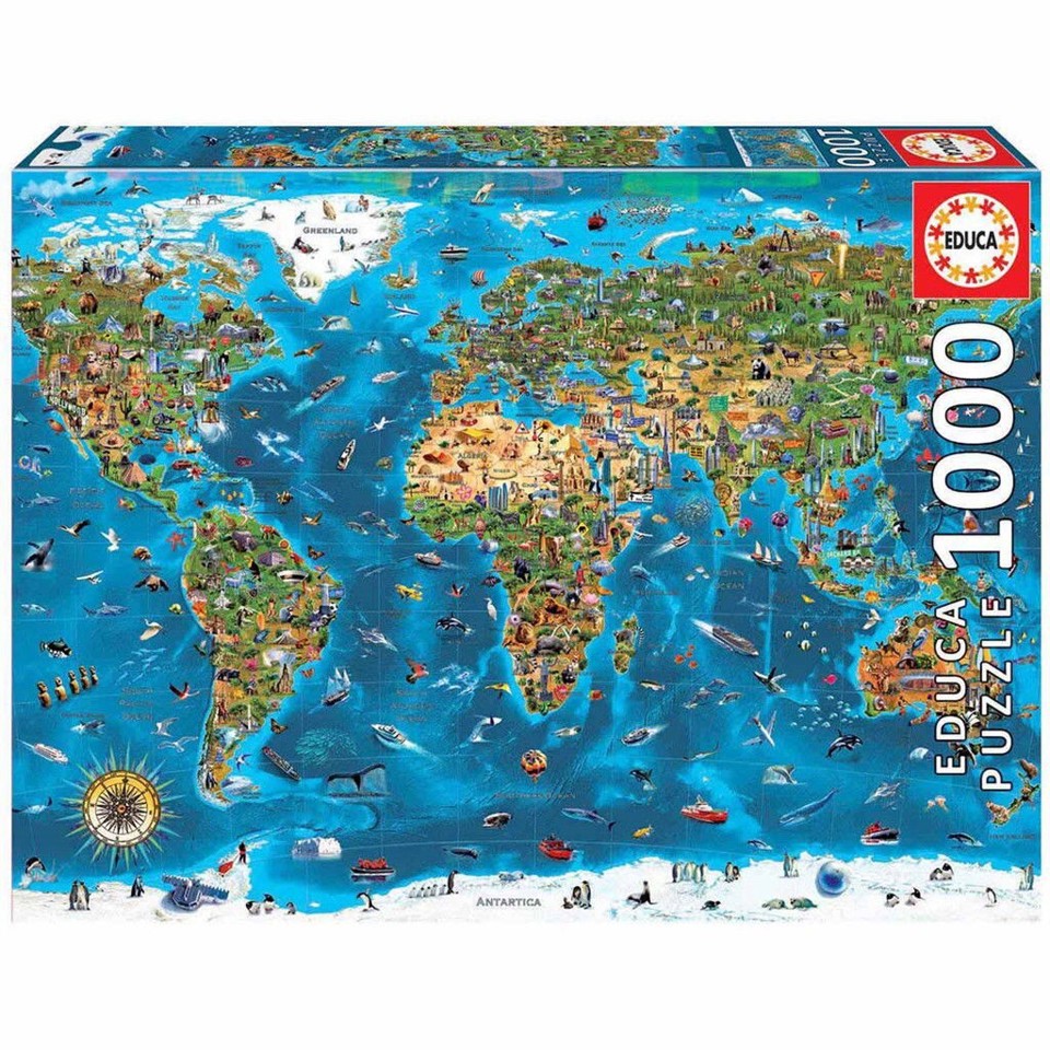 Puslespil - 1000 brikker - Verdens Vidundere