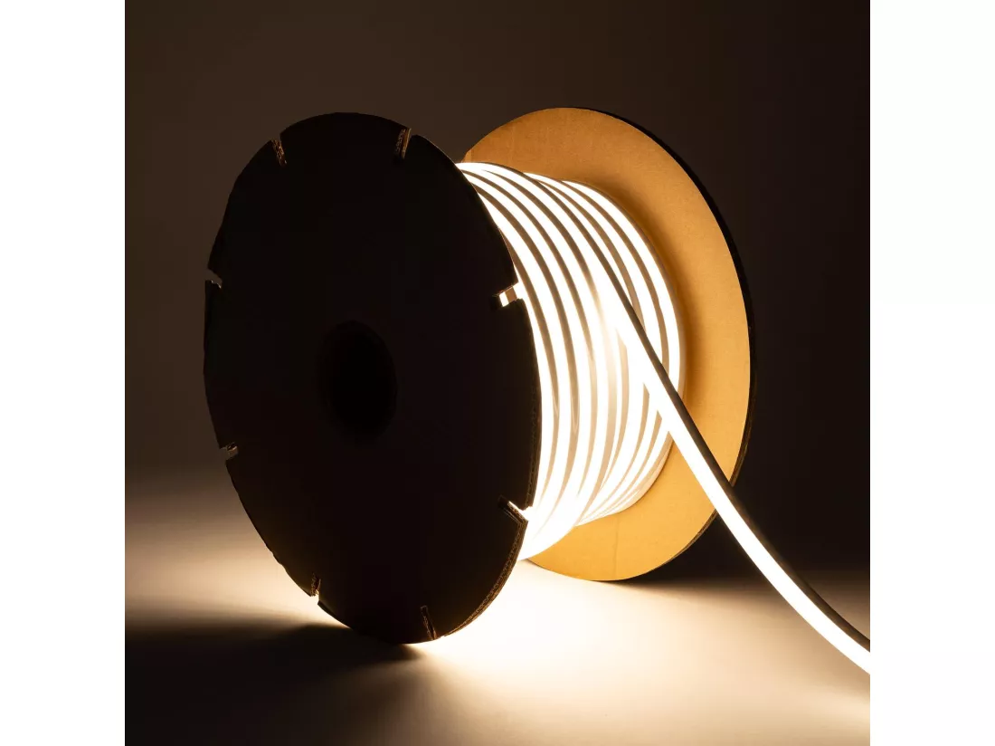 Bobine Ruban Néon LED Dimmable 220V SFLEX8 50 Mètres IP65 Coupe à chaque 100 cm Bleu