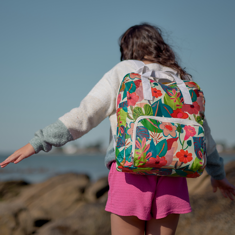 Sac À Dos Pliable Gaby Fleurs Des Iles