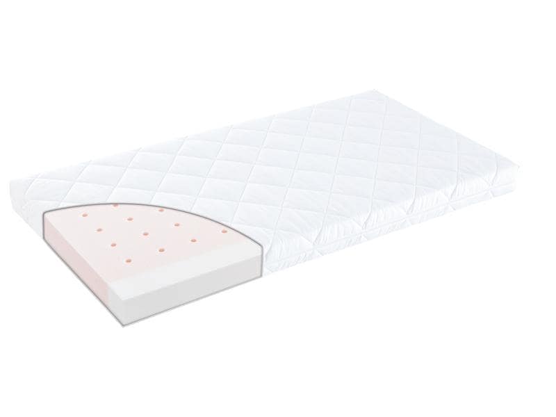 Träumeland Matratze Sternschnuppe 60 x 120 cm Belüftete Babymatratze mit Sicherheitstrittkanten für gesundes Schlafklima