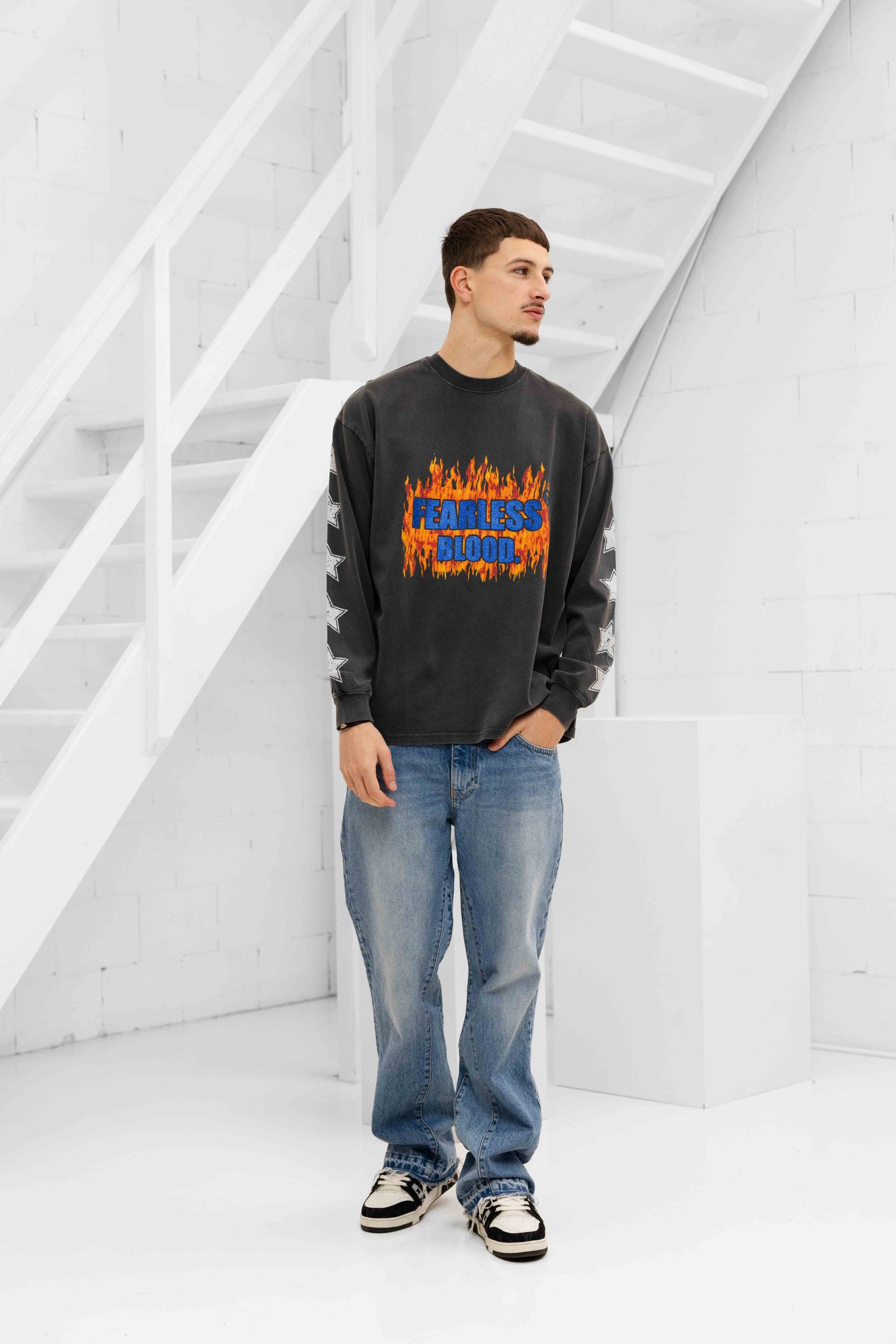 Fearless Blood Heartless Longsleeve Shirt Heren Zwart