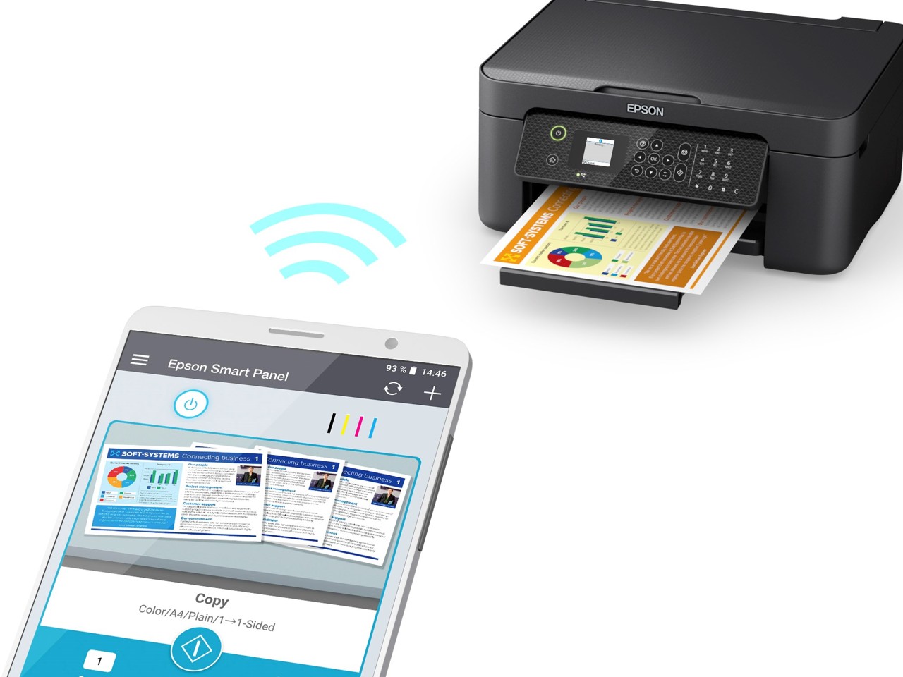 Epson - WorkForce WF-2910DWF Kompakt Multifunktions Blækprinter