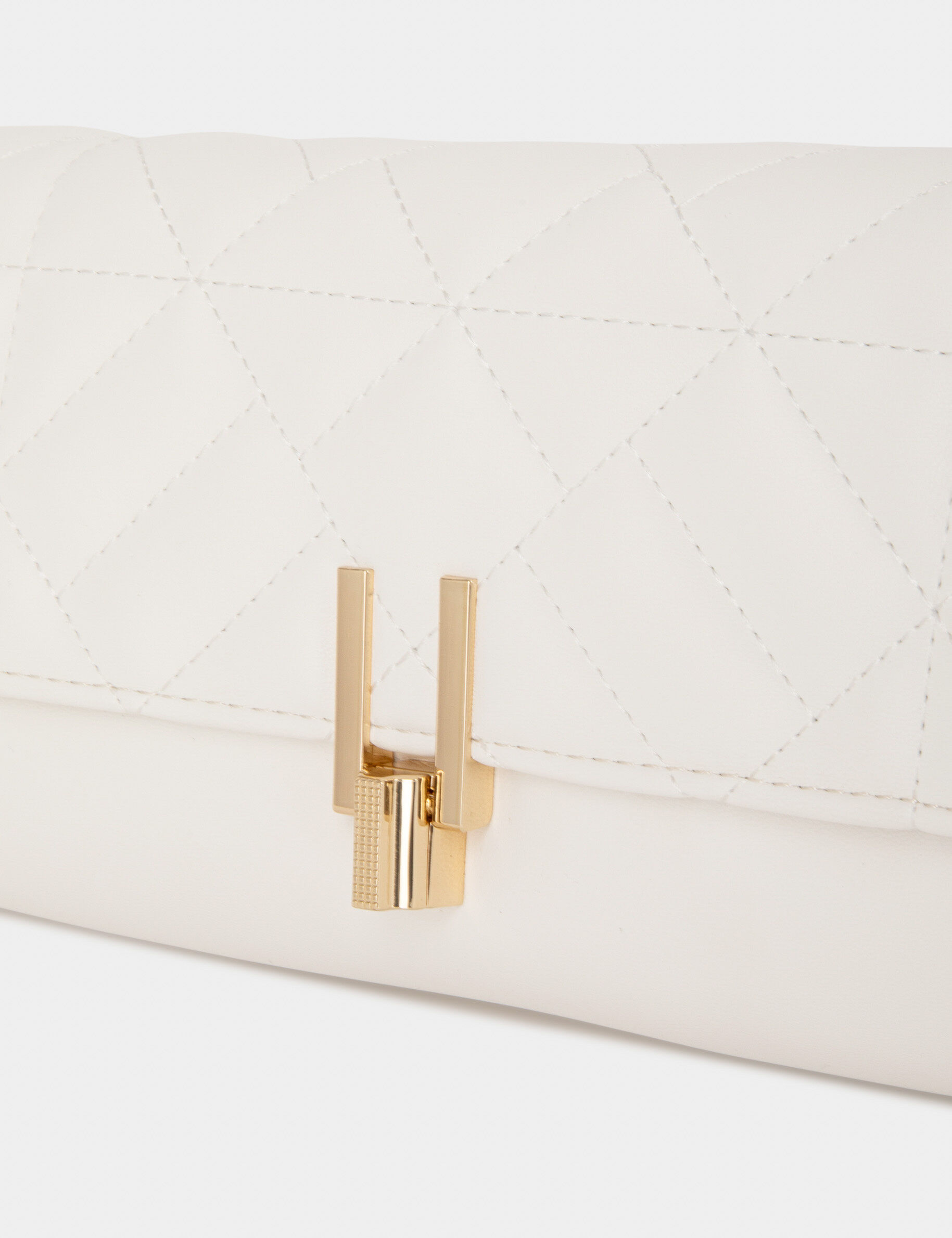 Sac pochette aspect matelassé blanc femme - blanc