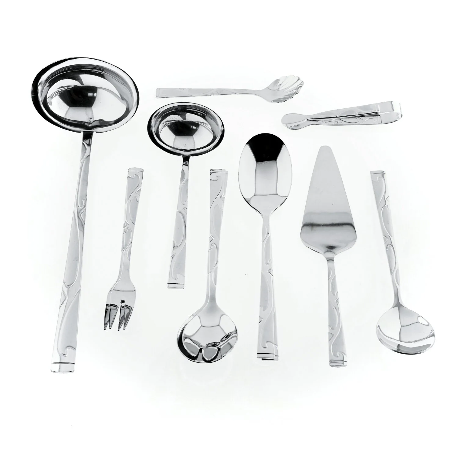Almina 84 teiliges Besteckset mit Muster Essbesteck Edelstahl 18/10