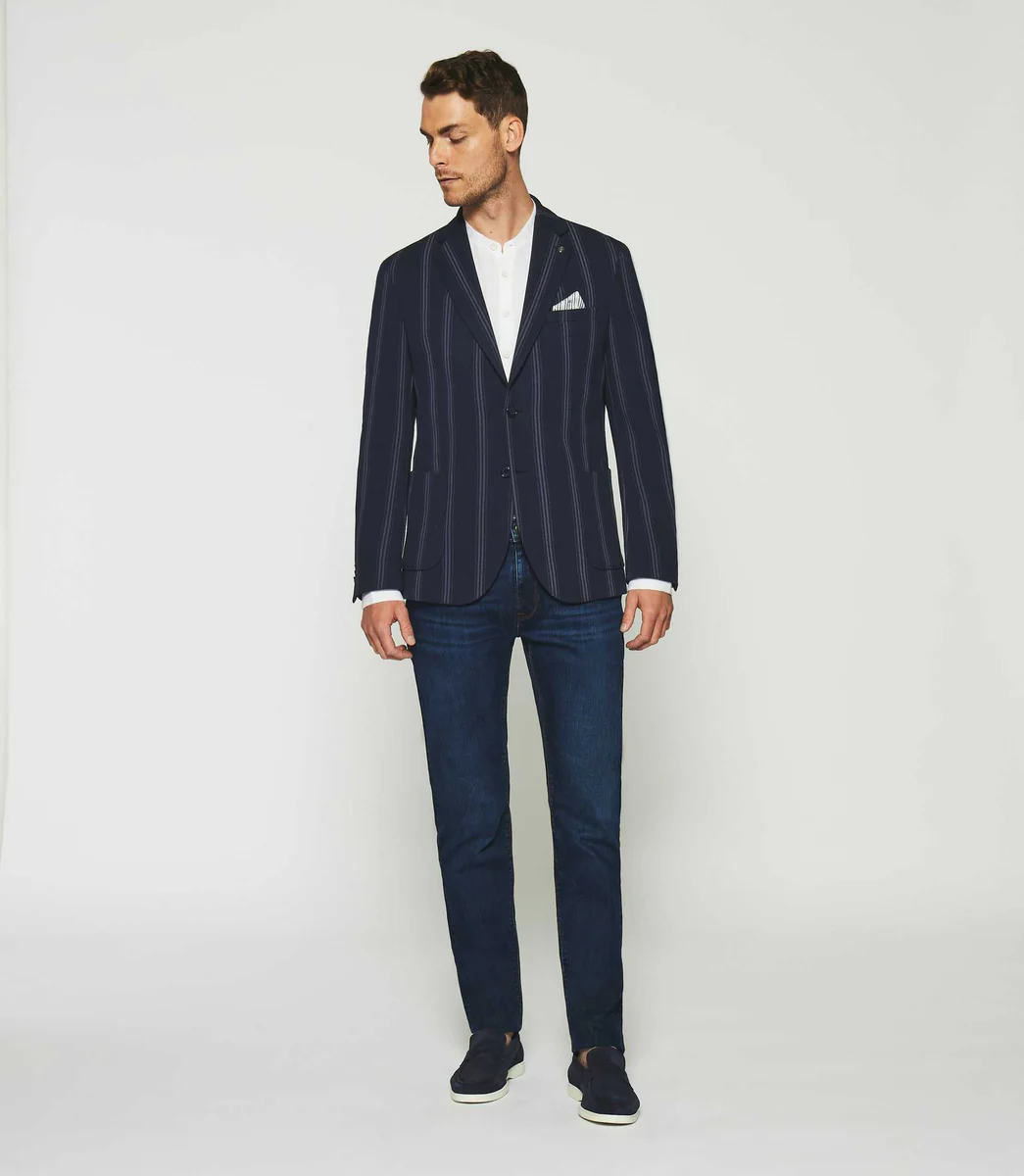 Veste casual 2 boutons marine AMALFI