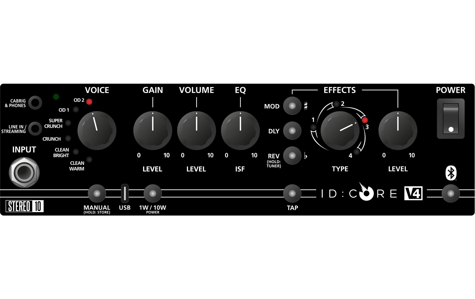 Combo ID:CORE V4 Stereo 10 Bluetooth<br>Preisgekrönte programmierbare Gitarrenverstärker