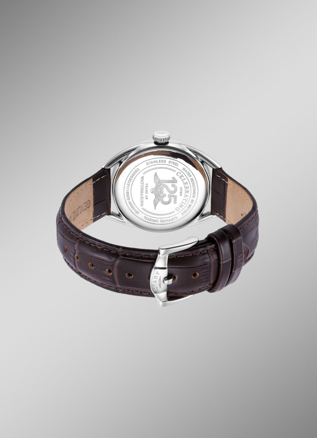 Rotary Quartz-Herrenuhr mit Lederband