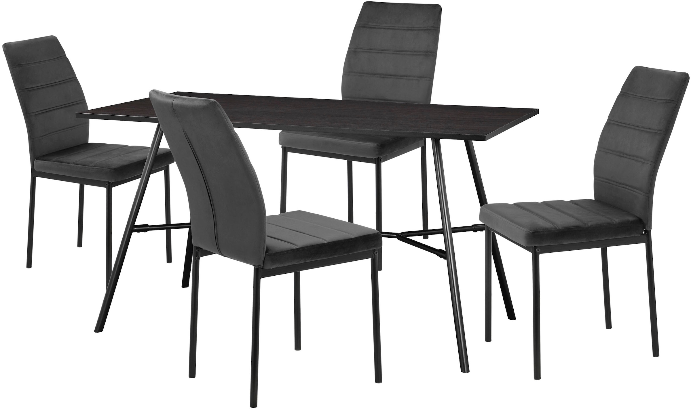 INOSIGN Essgruppe »Canningtone, TOPSELLER!, OTTOs Choice« Esszimmer, Essgruppe, Sitzgruppe TOPSELLER!,  Metall Gestell, Tischplatte MDF mit Melaminbeschichtung, OTTOs Choice
