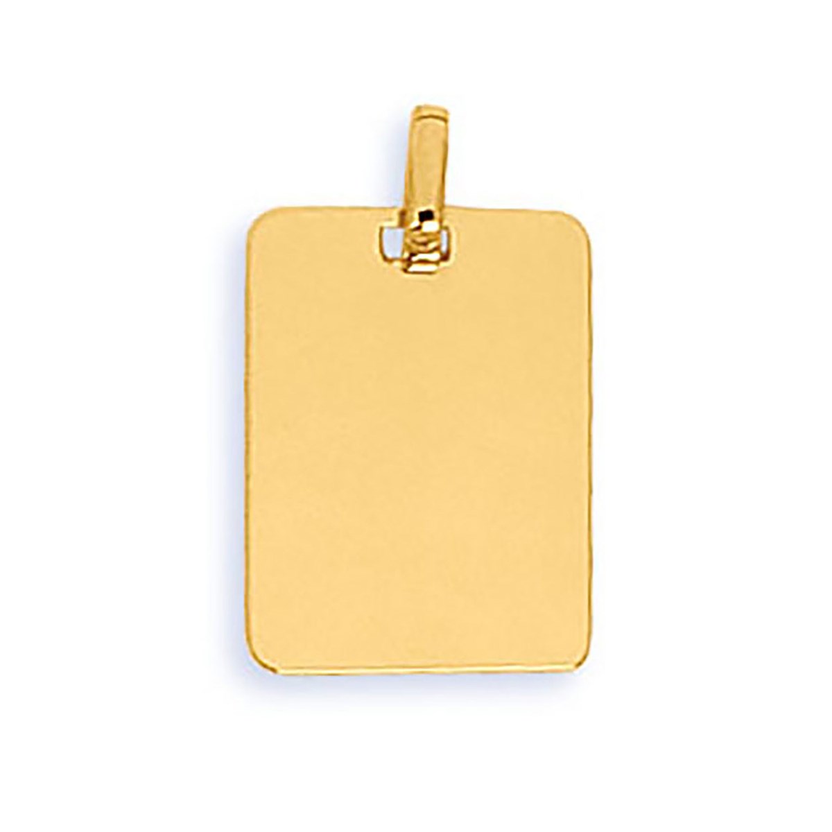 Pendentif Brillaxis plaque rectangle or jaune