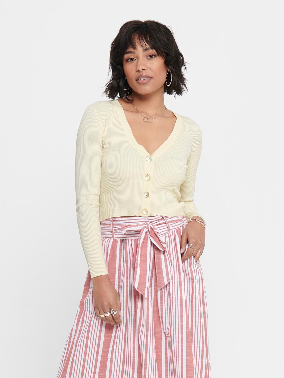 JDYDONNEL Strickjacke Eggnog