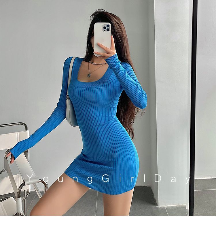 RainGirl - Gebreide mini-schedejurk