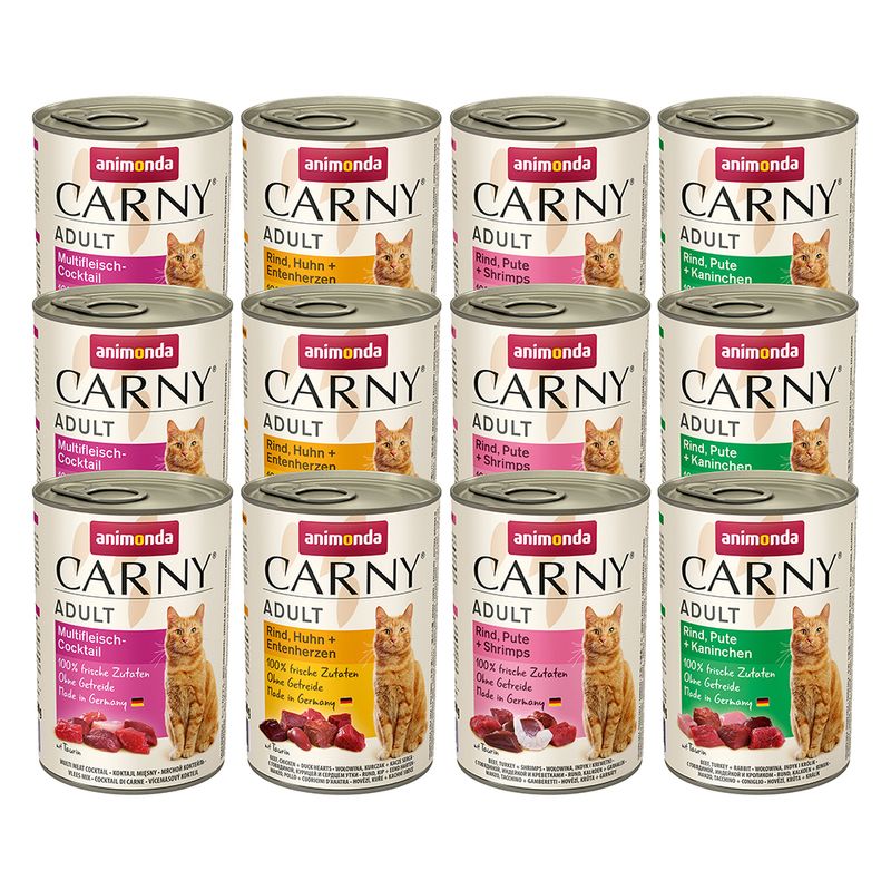 Lot 4 saveurs animonda Carny Adult 12 x 400 g à prix discount sur bitiba.fr