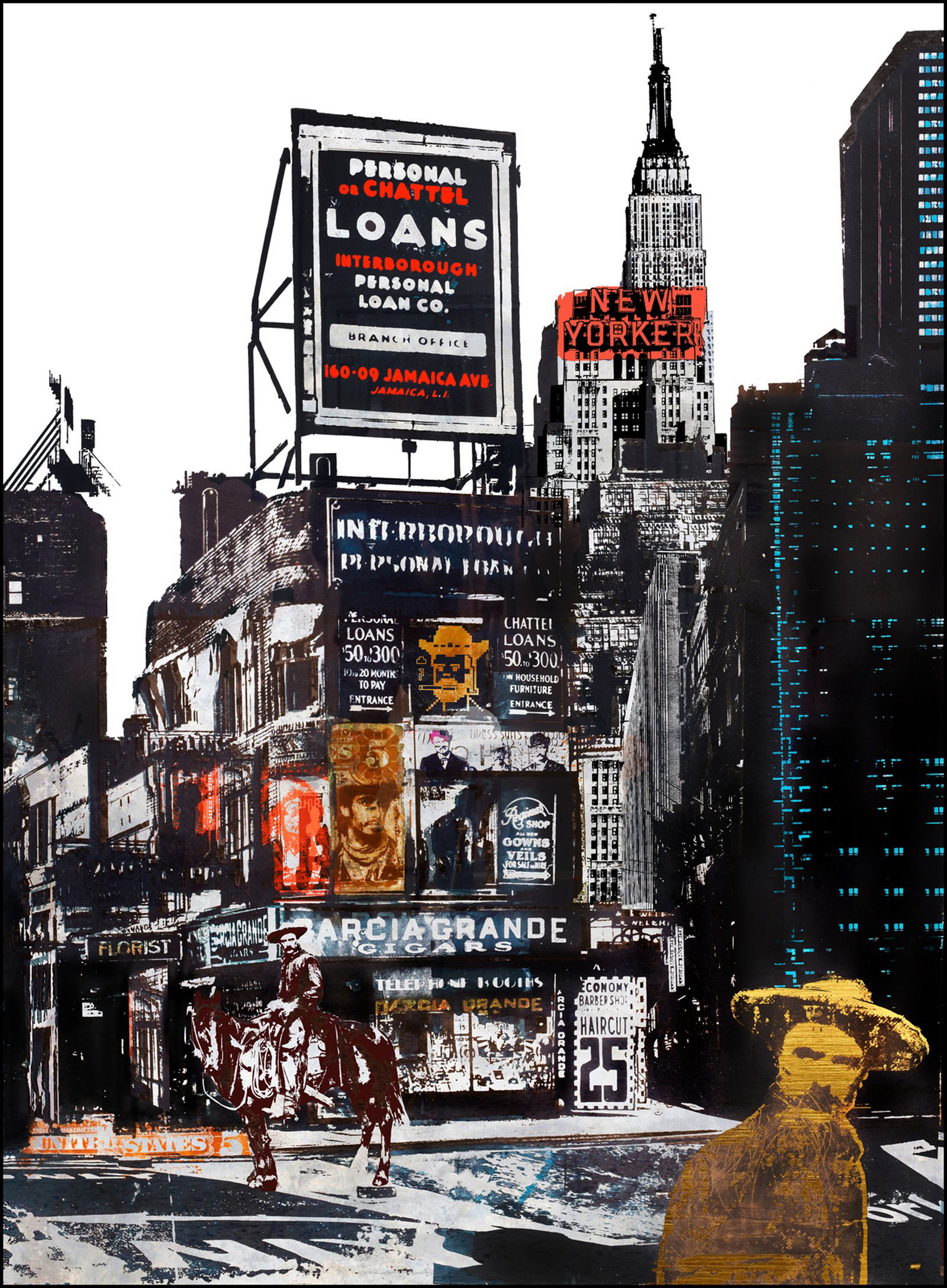 NYC Old Times Square by Sandra Rauch - Limited Edition. Edition of: 150. Signed.
