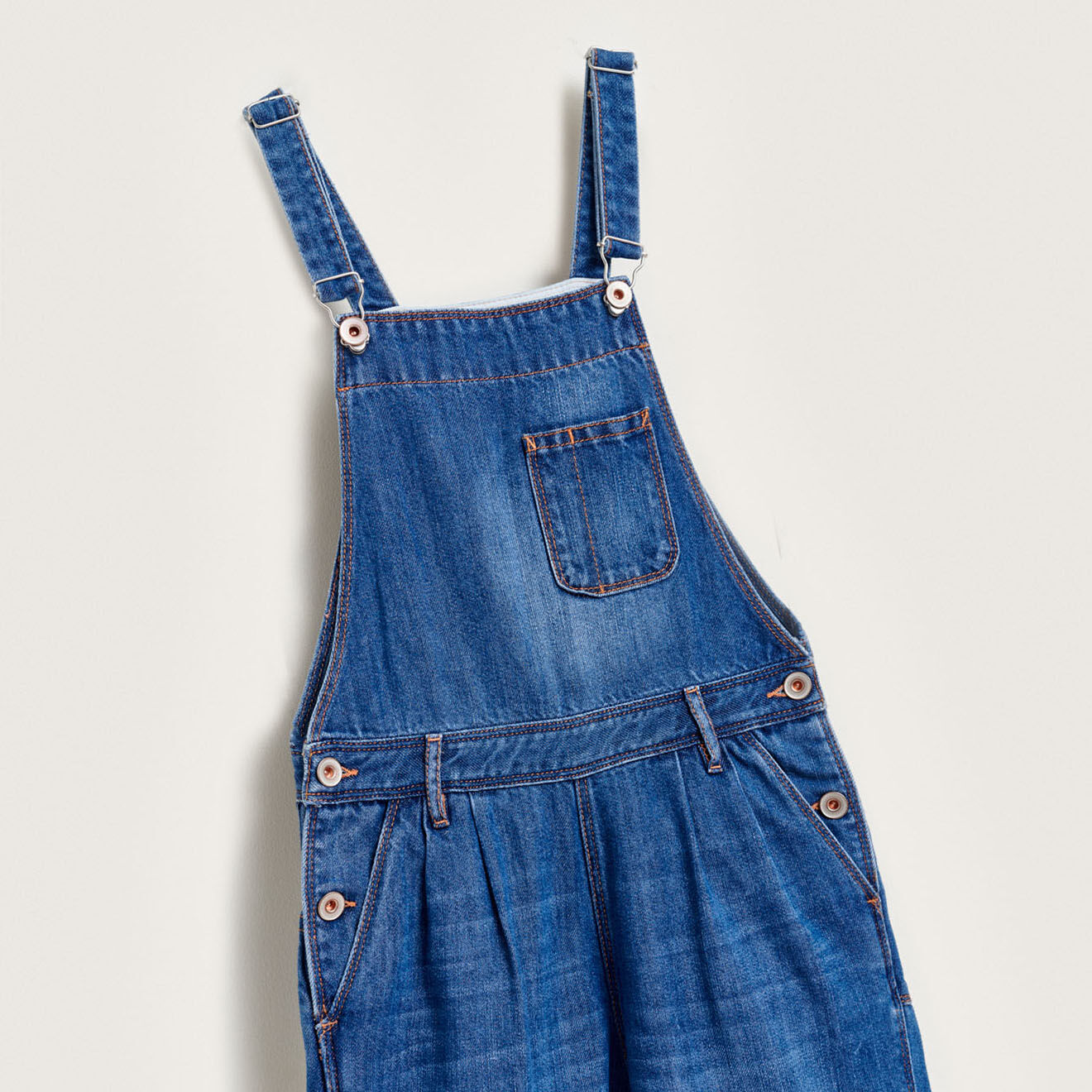 Bellerose Combinaison salopette en denim Pepino bleu