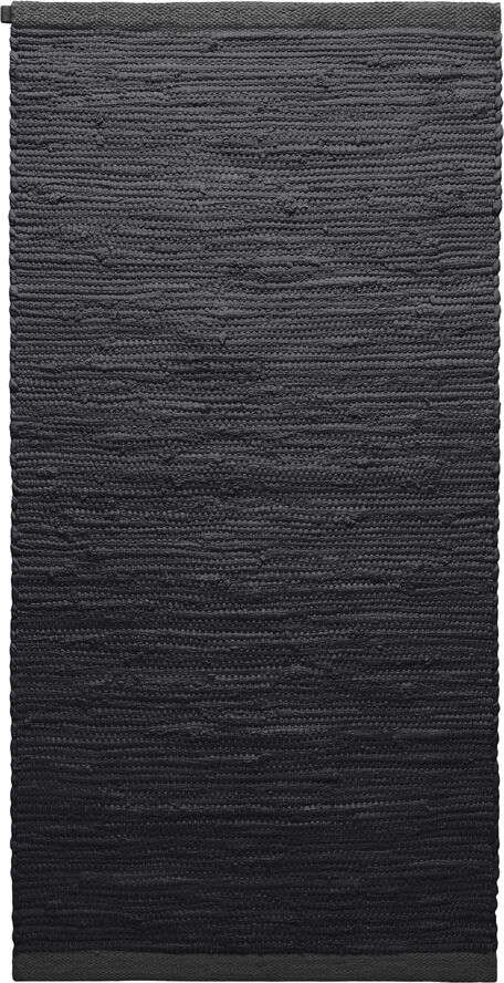Rug Solid Bomuldstæppe, Charcoal Mørkegrå