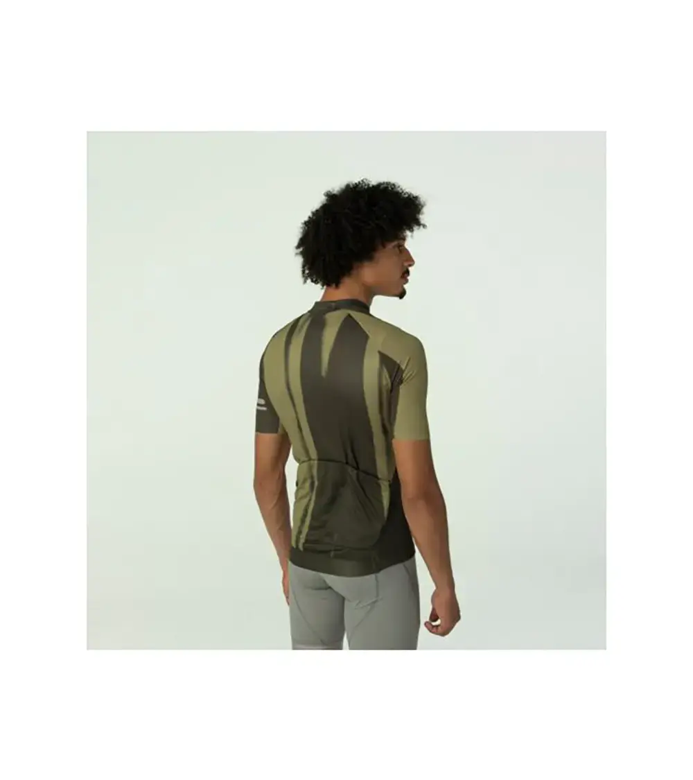 AGU Vertical Paint Performance Fietsshirt Korte Mouwen Groen/Bruin Heren