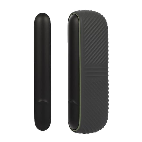 IQOS ILUMA silikonovertrekk + sidedeksel - Mørkegrå / Matt Svart