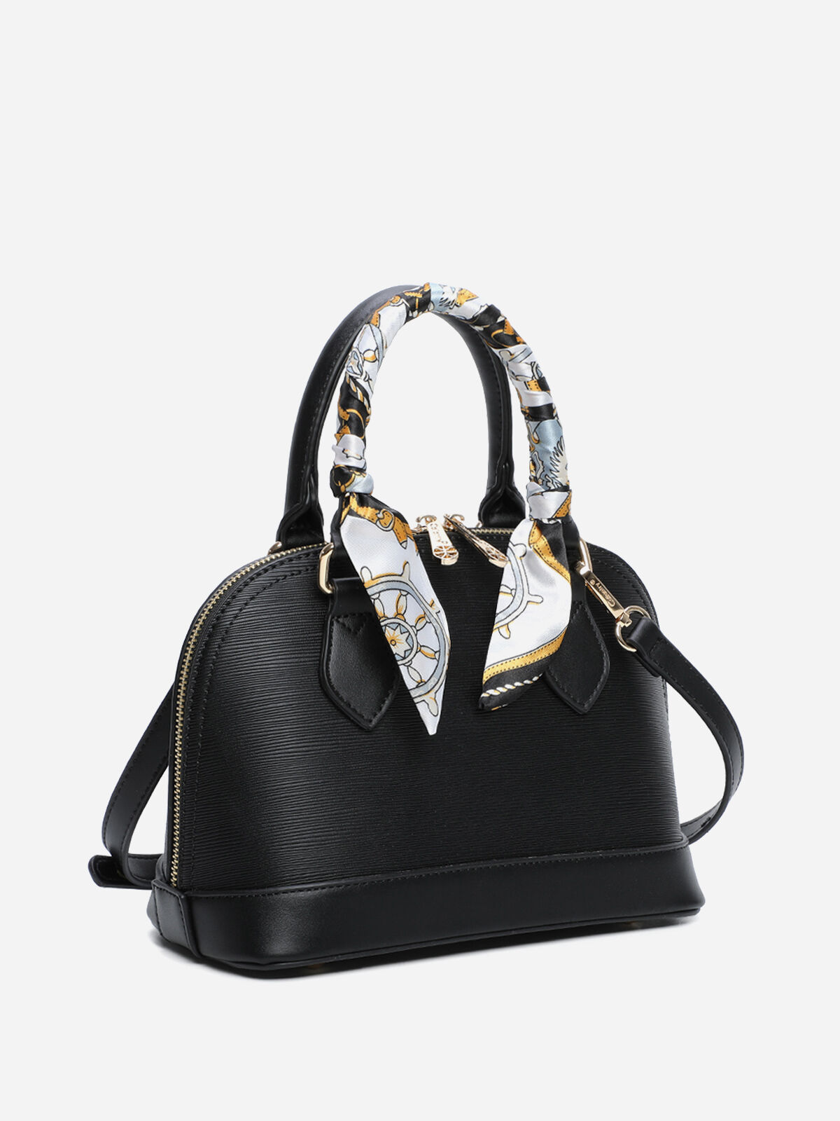 Petit sac à main avec ruban- Noir