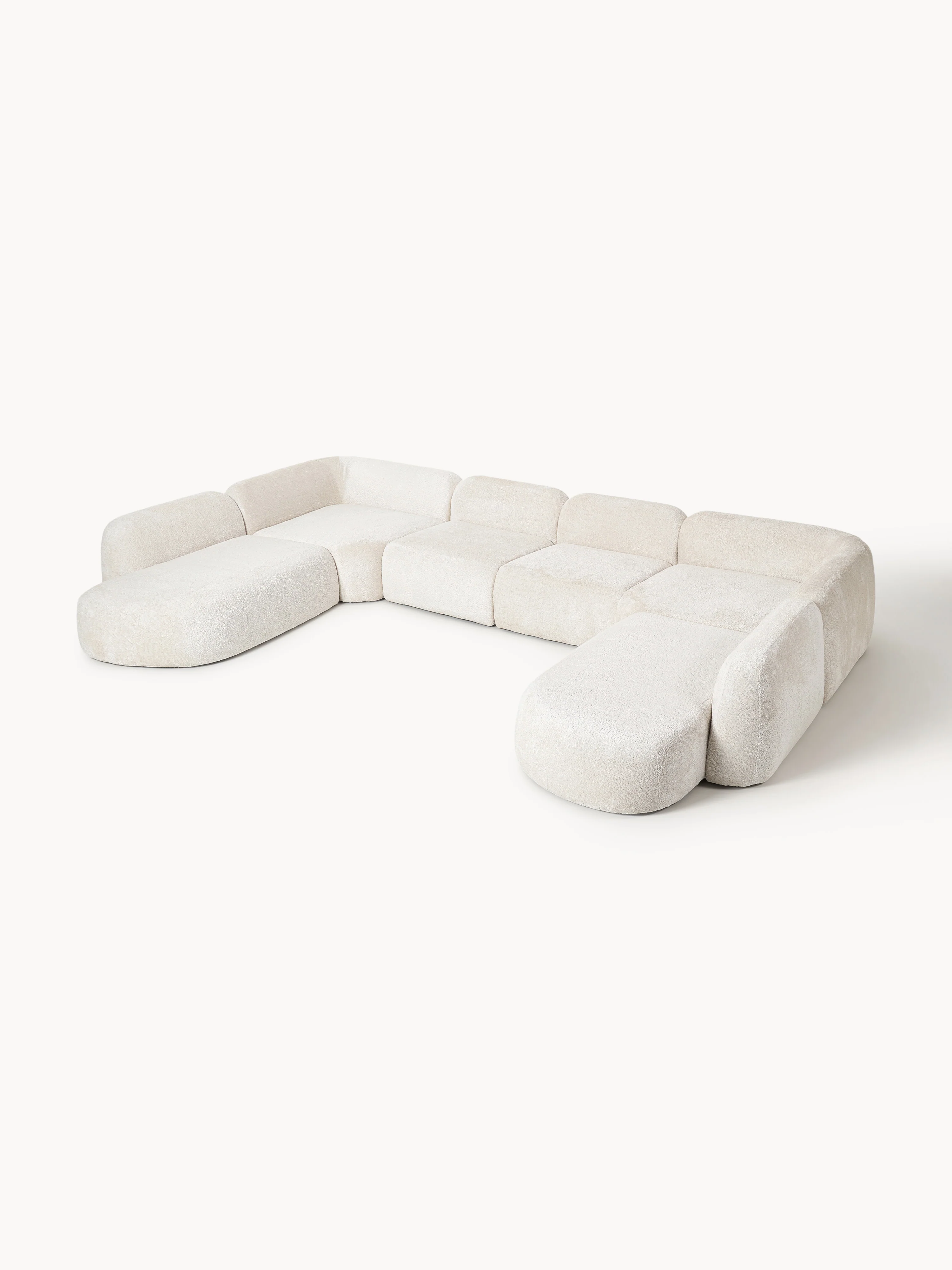 XL modulaire bank Wolke van teddy bouclé