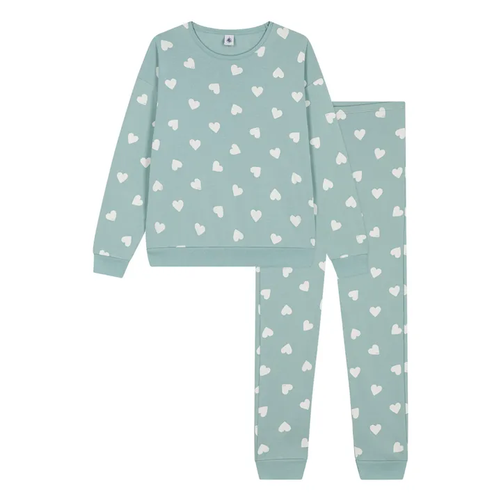 Petit Bateau Ensemble Pyjama Madiane Cœurs - Collection Femme | Sauge