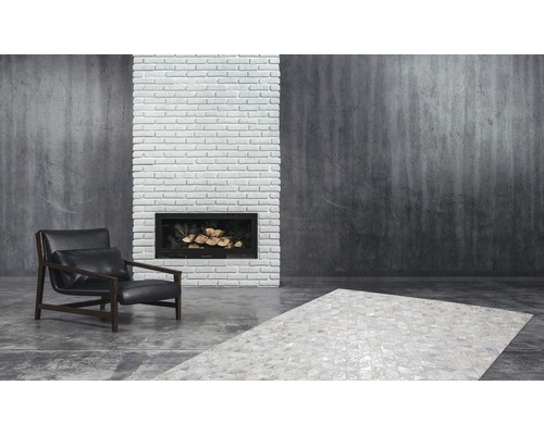 Leren tapijt Rocket 410 grijs zilver 120x170 cm (echt leer)