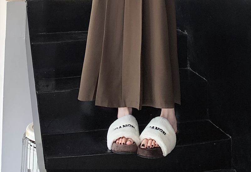 Kenning - Hoge taille geplooide maxi A-lijn rok