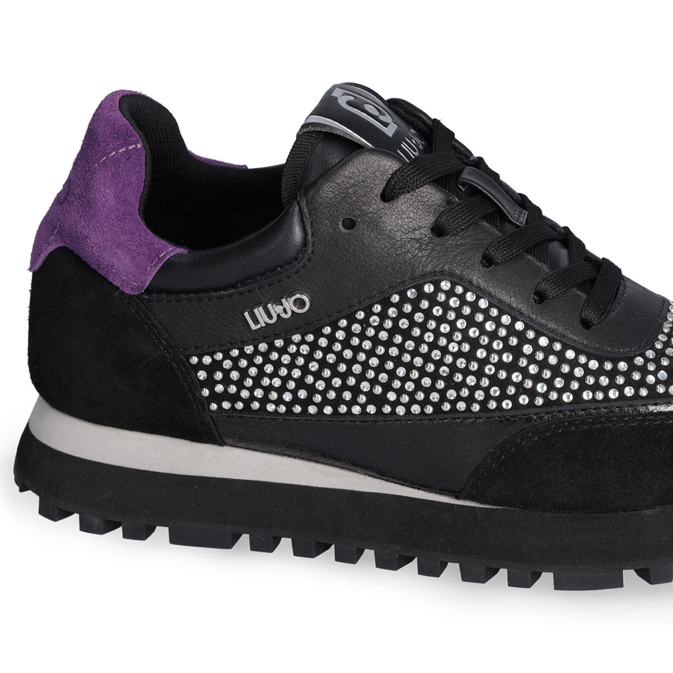 Liu-Jo Sneakers en Cuir Lila noir/violet