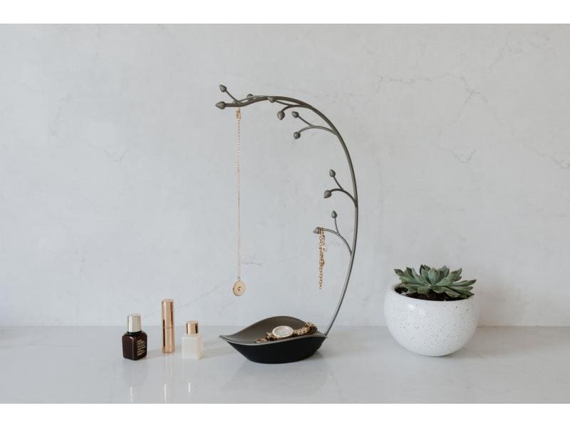 Umbra Schmuckhalter Orchid aus Metall, Grau Schmuckbaum in Grau