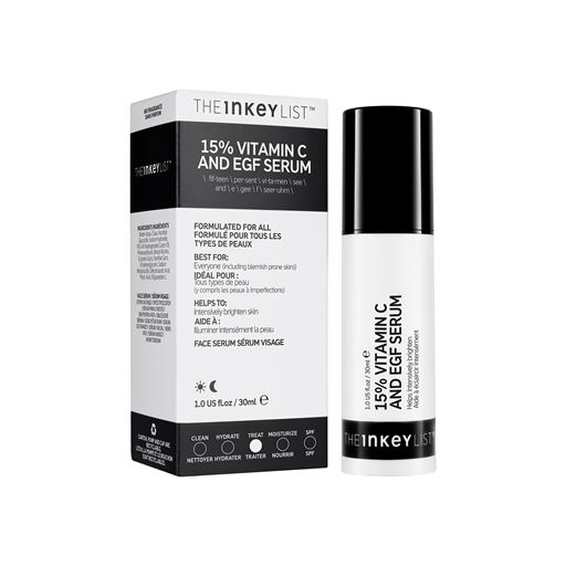 The Inkey List 15% Vitamin C   EGF Serum, 30 ml