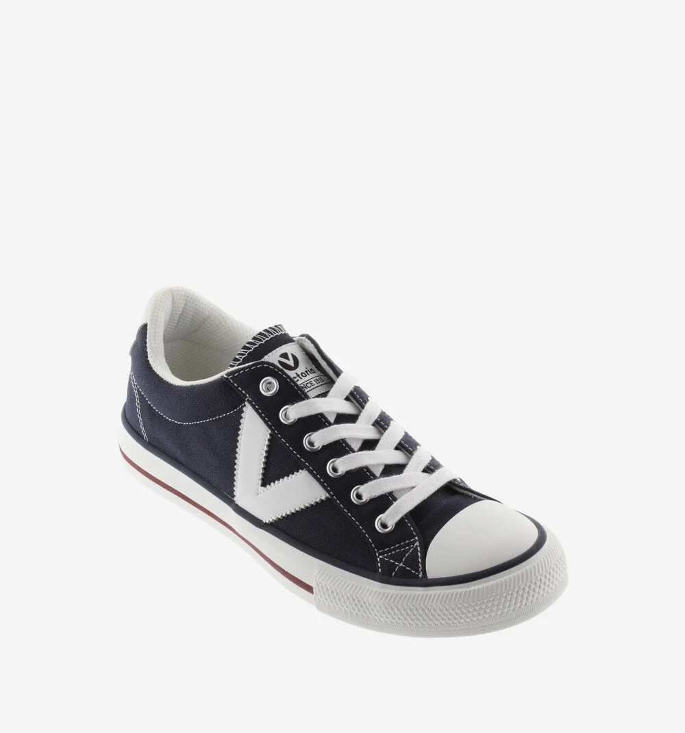 TRIBU TOILE CONTRASTANTE Baskets sport en toile unisexe logo MARINO