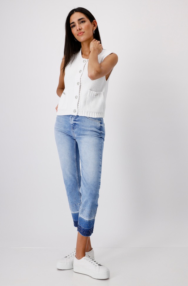 Monari 7/8-Jeans , mit Glitzersteinchen