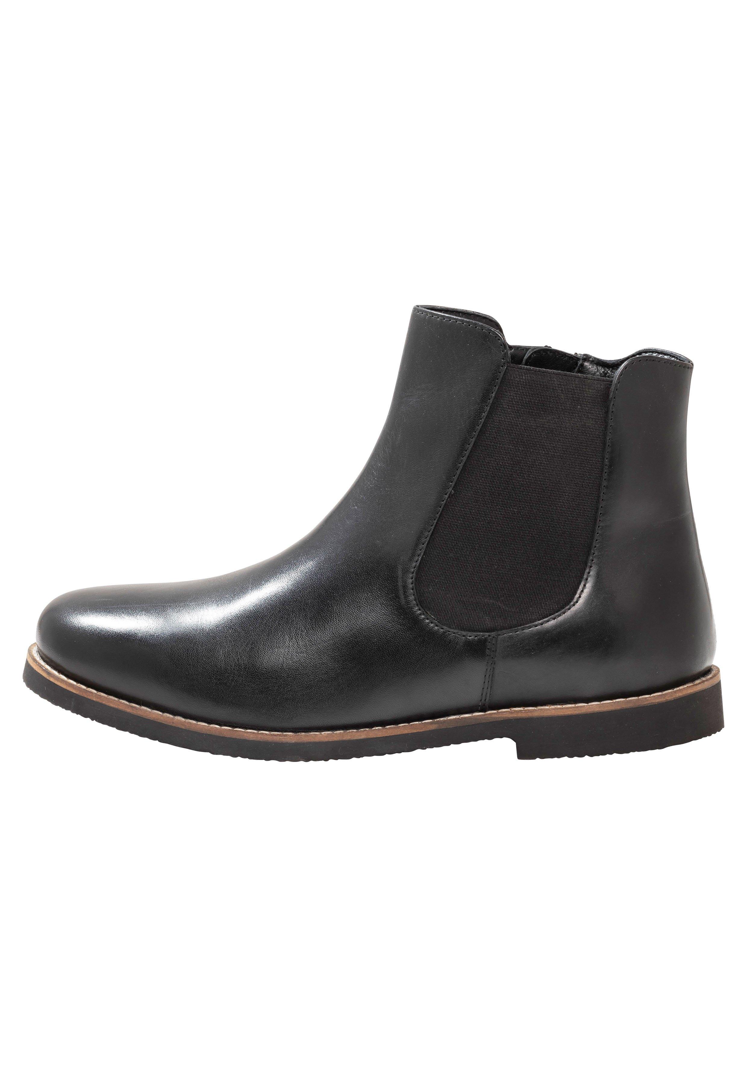 Stiefelette aus Leder mit Stretch-Einsatz