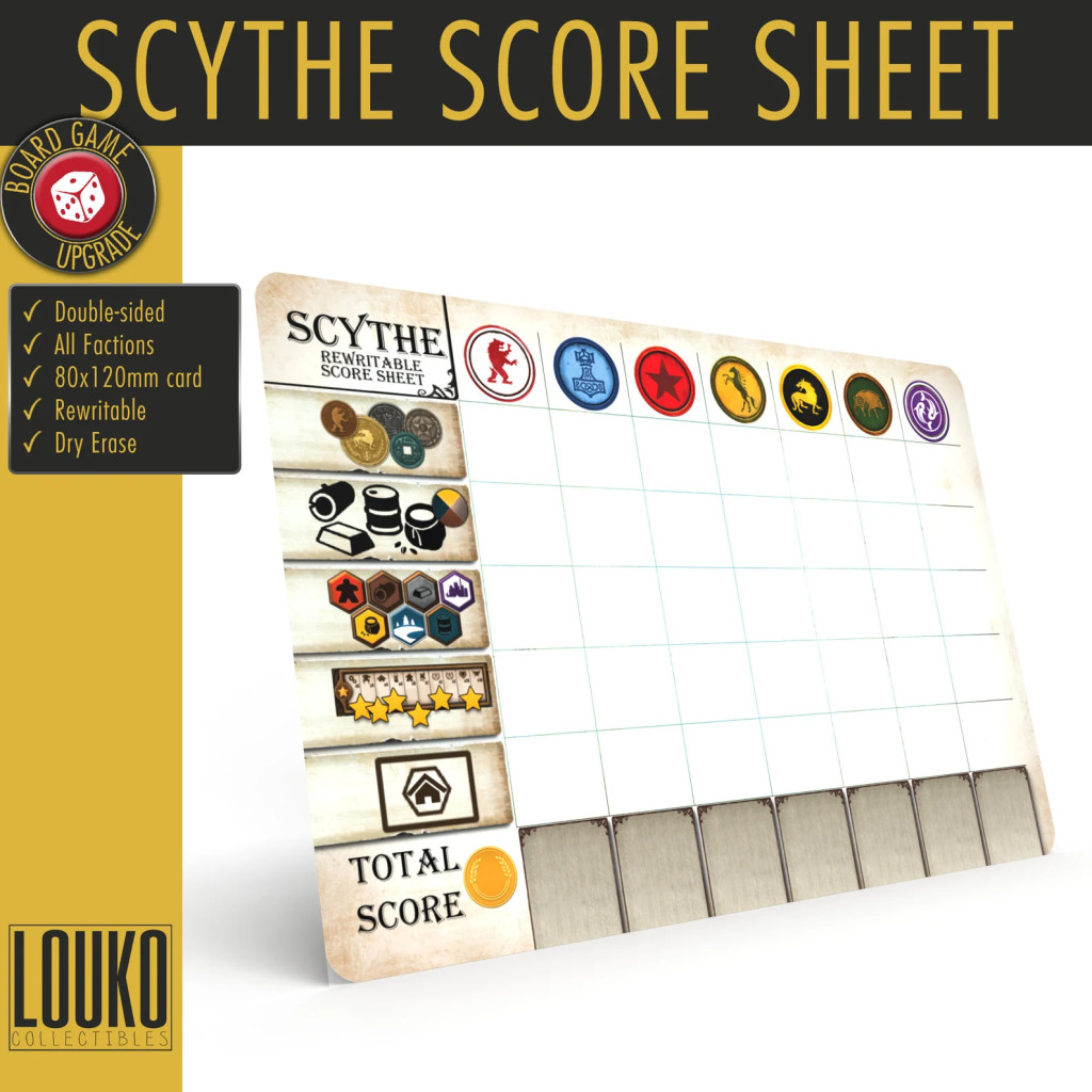Scythe - Feuille de score réinscriptible