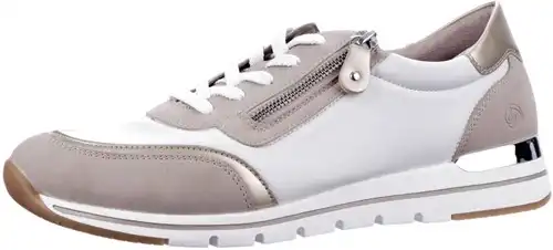 R6709-80 Remonte wit/beige combi - maat 38 sneaker wit/beige combi - maat 38 Calandschoen