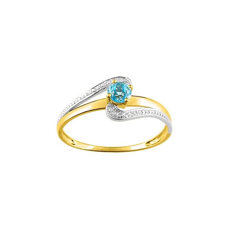 Bague Femme - topaze - Or 18 Carats