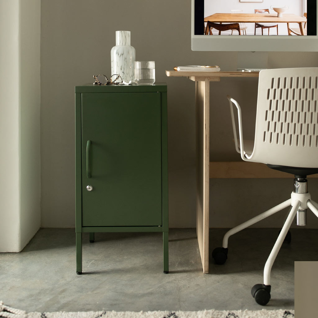 Nachtkastje Sugar Cube dark olive