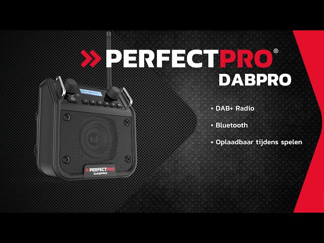 PerfectPro DABPRO2 Bouwradio - FM RDS - DAB  - aux-in - werkt op netstroom & batterij