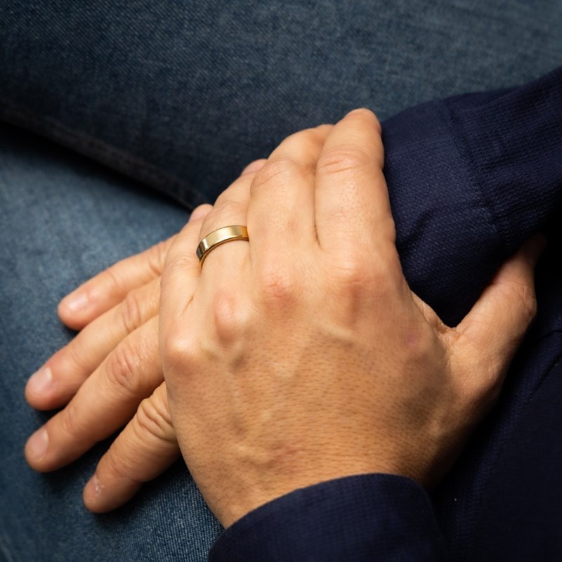 Bague Anneau Homme Acier