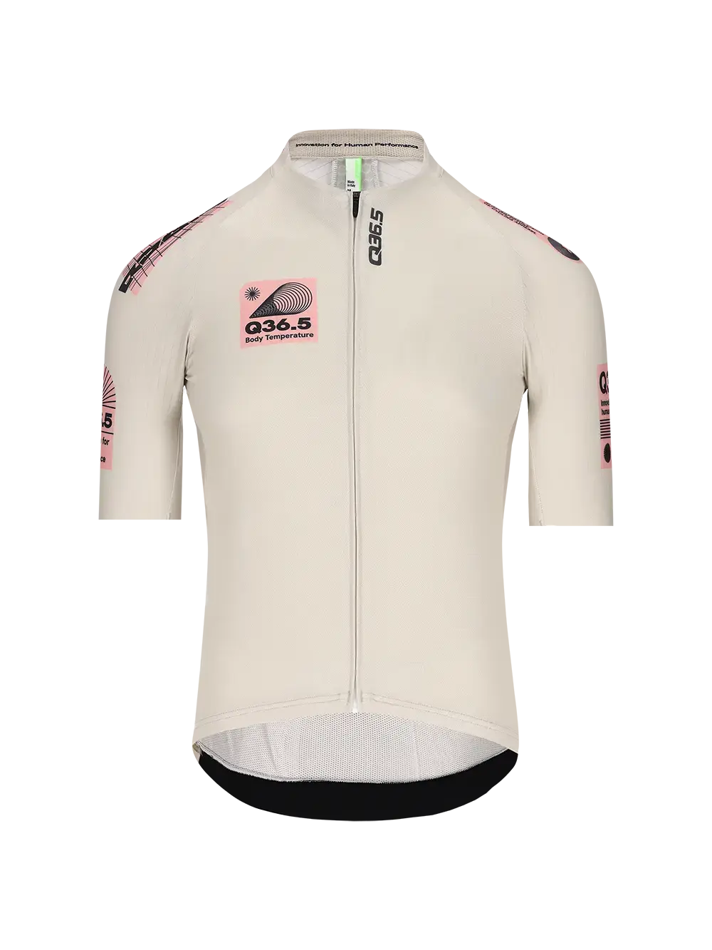 Q36.5 Gregarius Pro Retrofuture Fietsshirt Korte Mouwen Beige/Roze Heren
