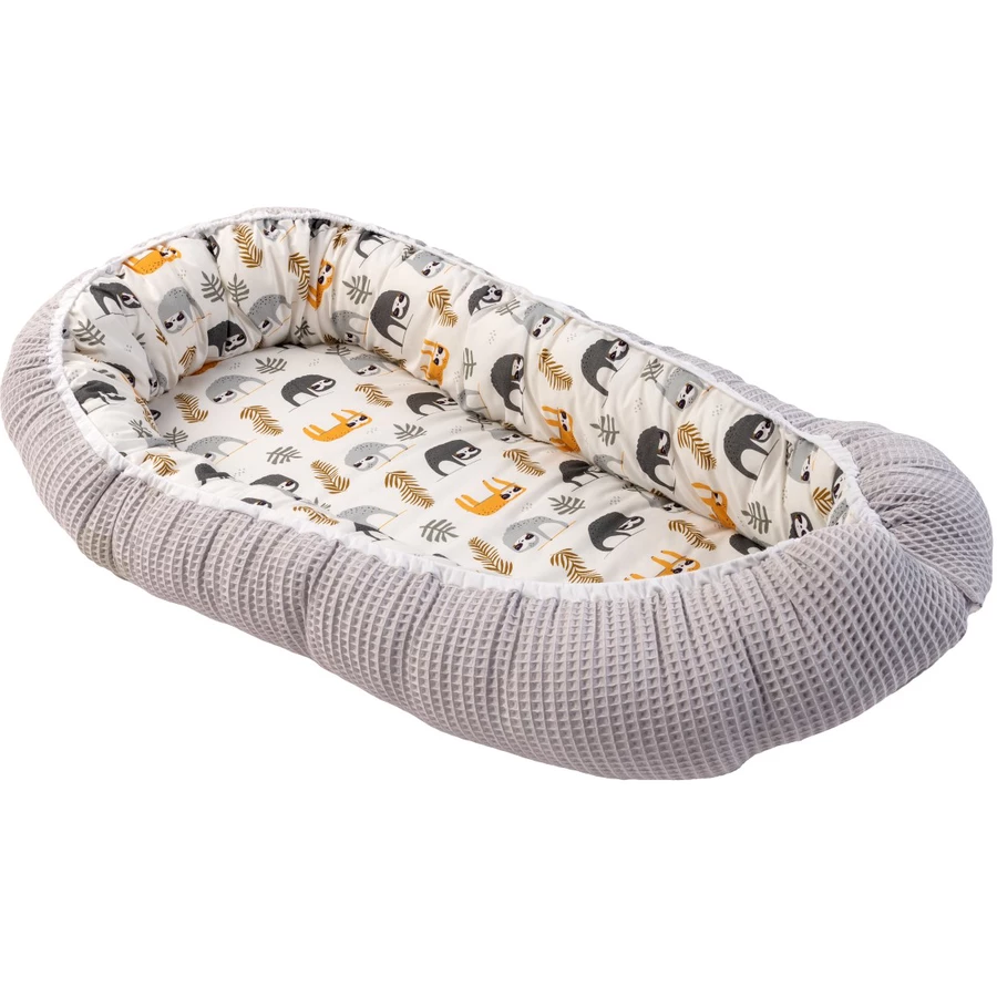 Ullenboom Kuschelnest Waffelpique Grau Faultier 55 x 95 cm