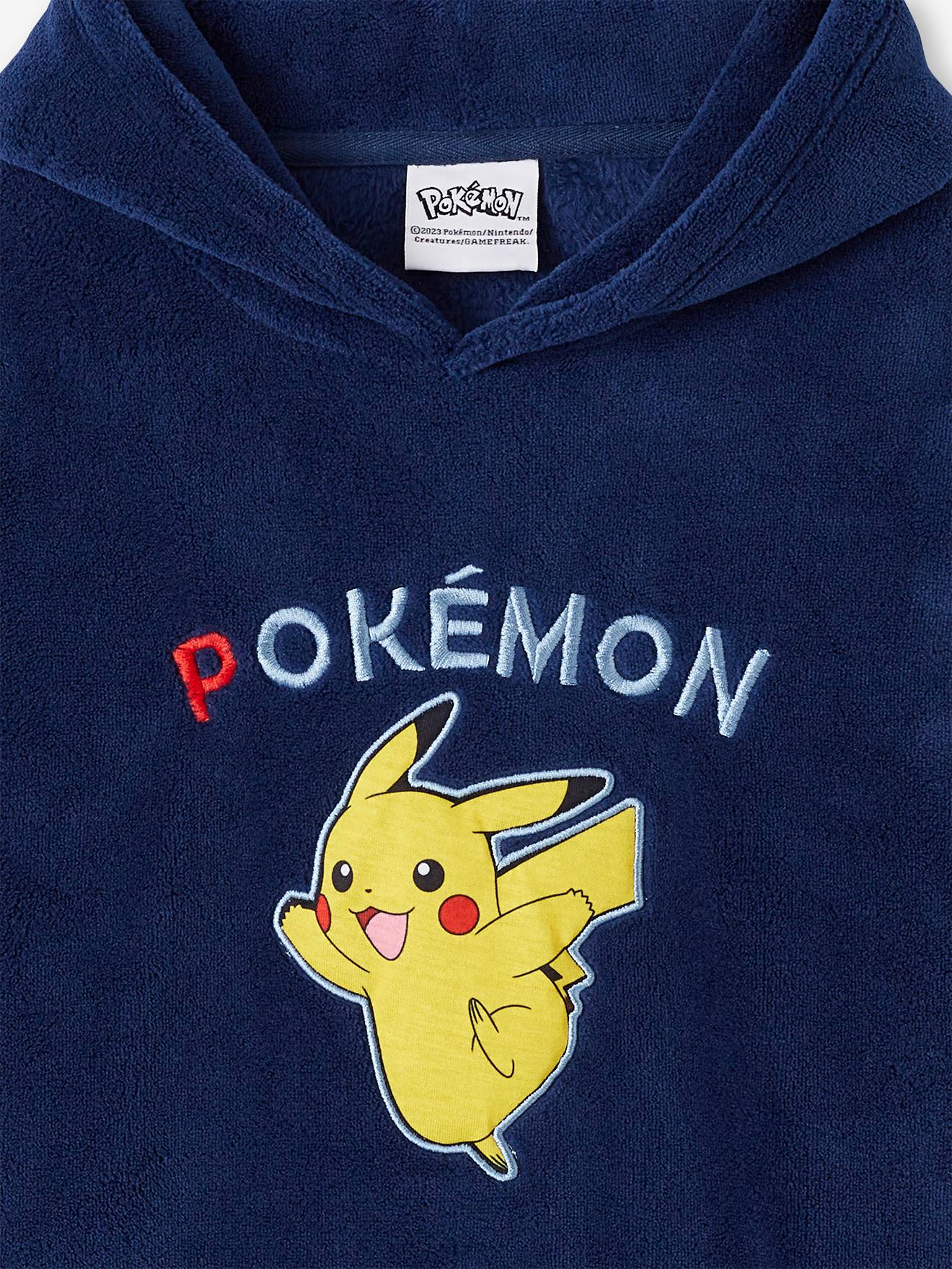 Capa de lã Pokémon® com capuz, azul marinho