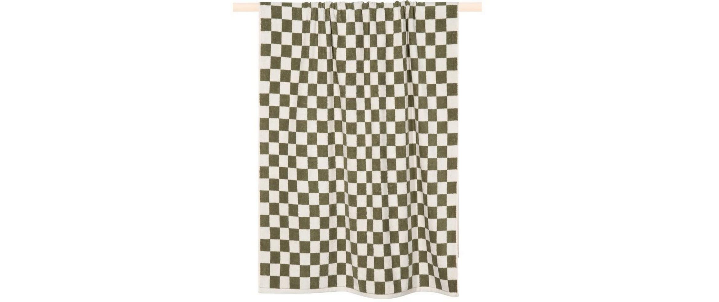 Duschtuch Chess 70 x 140 cm, OliveSaugstarkes Baumwolltuch