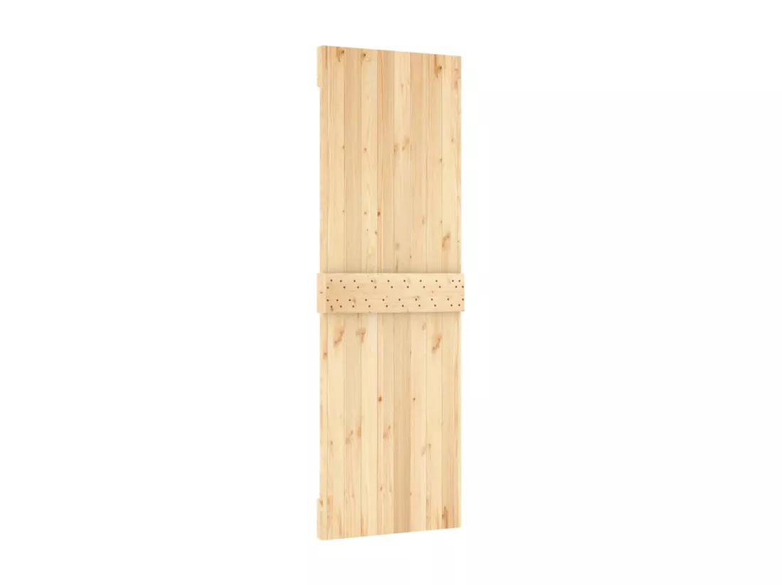 Porte coulissante et kit de quincaillerie 70x210 cm pin massif