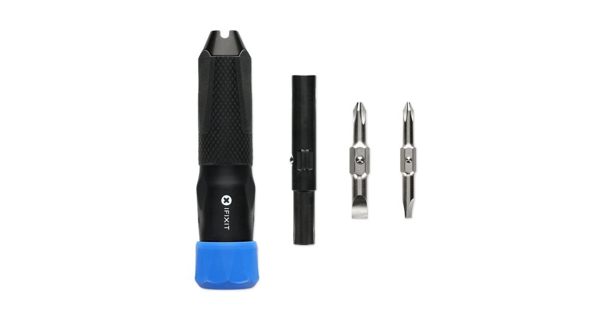 iFixitNarwhal Bundel gereedschapsset  (Zwart/blauw, 6-in-1 Driver Kit + 3x tang)