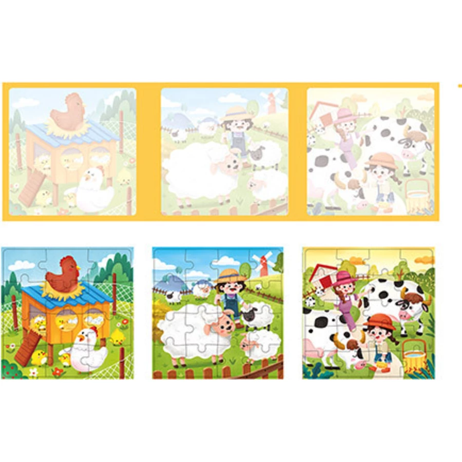 Bino Magnetpuzzle 3 in 1, Bauernhof