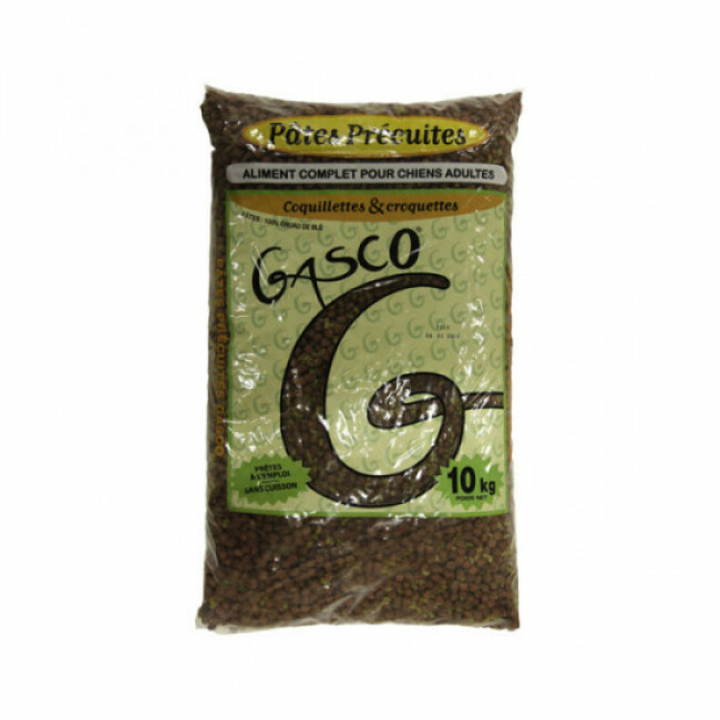 Pâtes coquillettes et croquettes sans cuisson Gasco pour chien