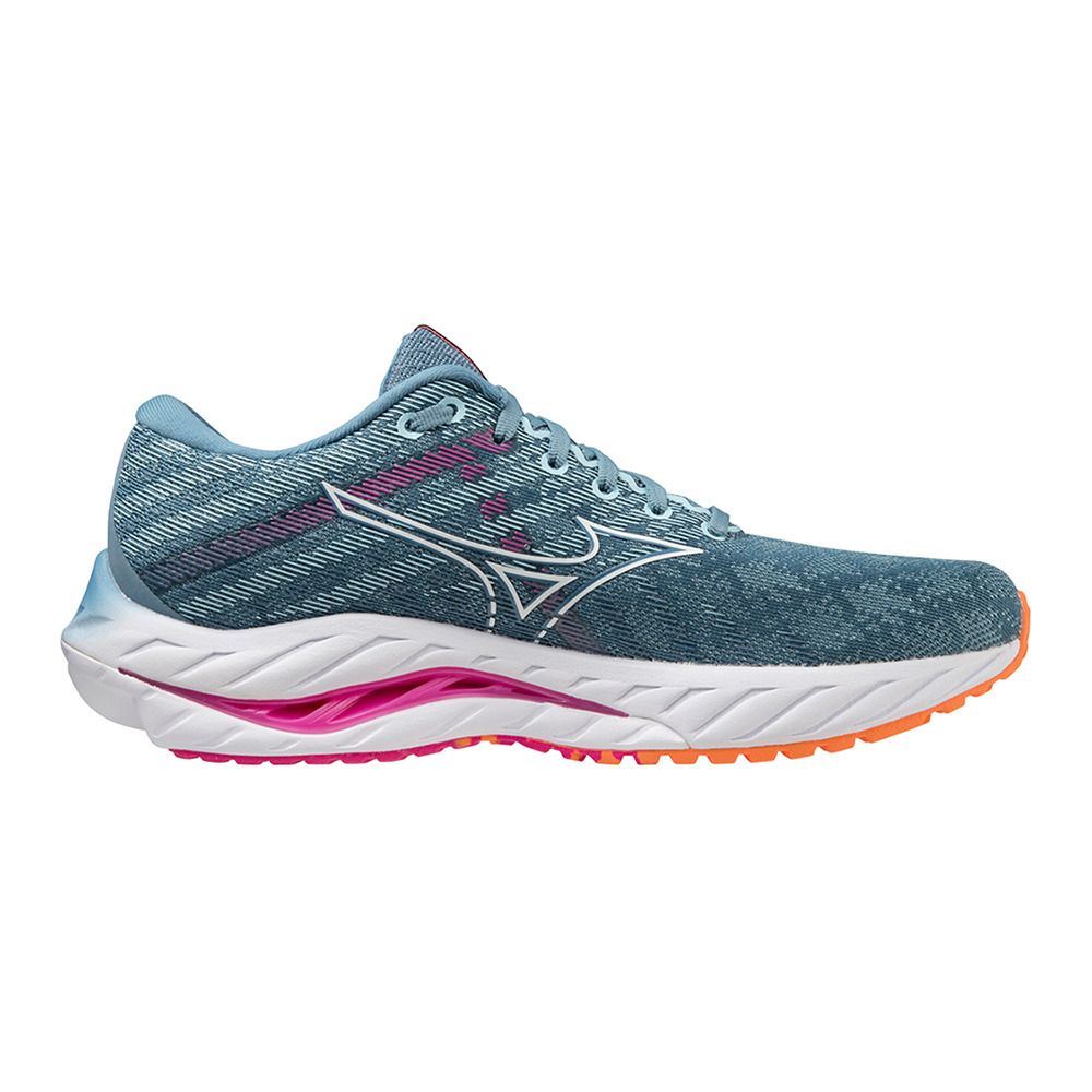 Mizuno WAVE INSPIRE 19 - Chaussures running Femme provincial blue/white/807 c