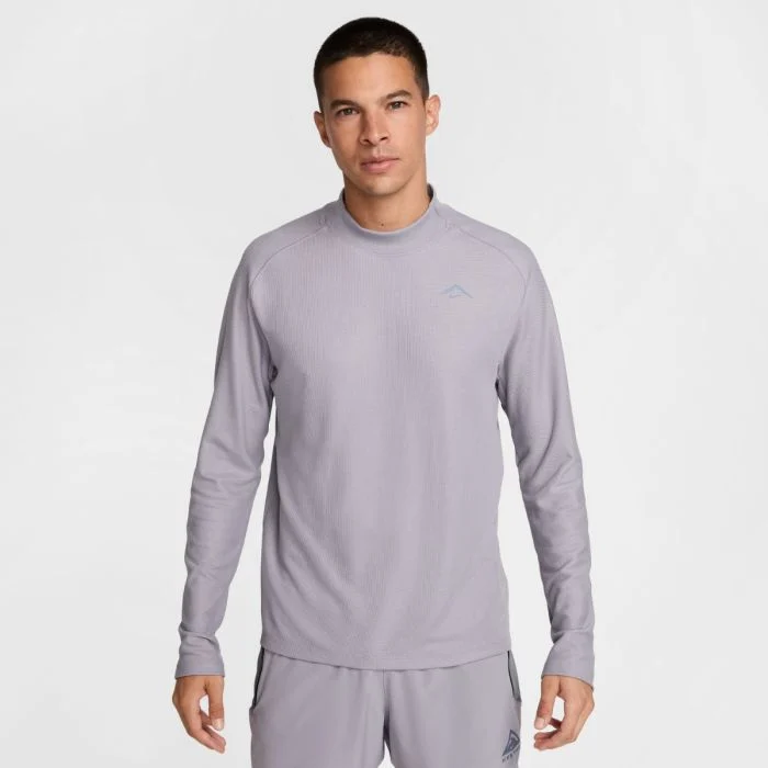 Nike Herre T-shirts Dri-FIT Trail Long Sleeve Tee Grå